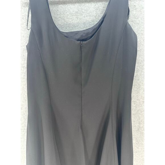Vintage Chelsea Nites Women's sz 10 Black Swing Dress Flowy Flirty Classic 90s - Picture 9 of 11